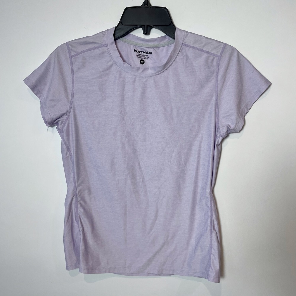 Nathan Womens Qualifier Short Sleeve Activewear Shirt Light Purple‎ S Side Panel